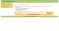 Desktop Screenshot of accountgenerator.com